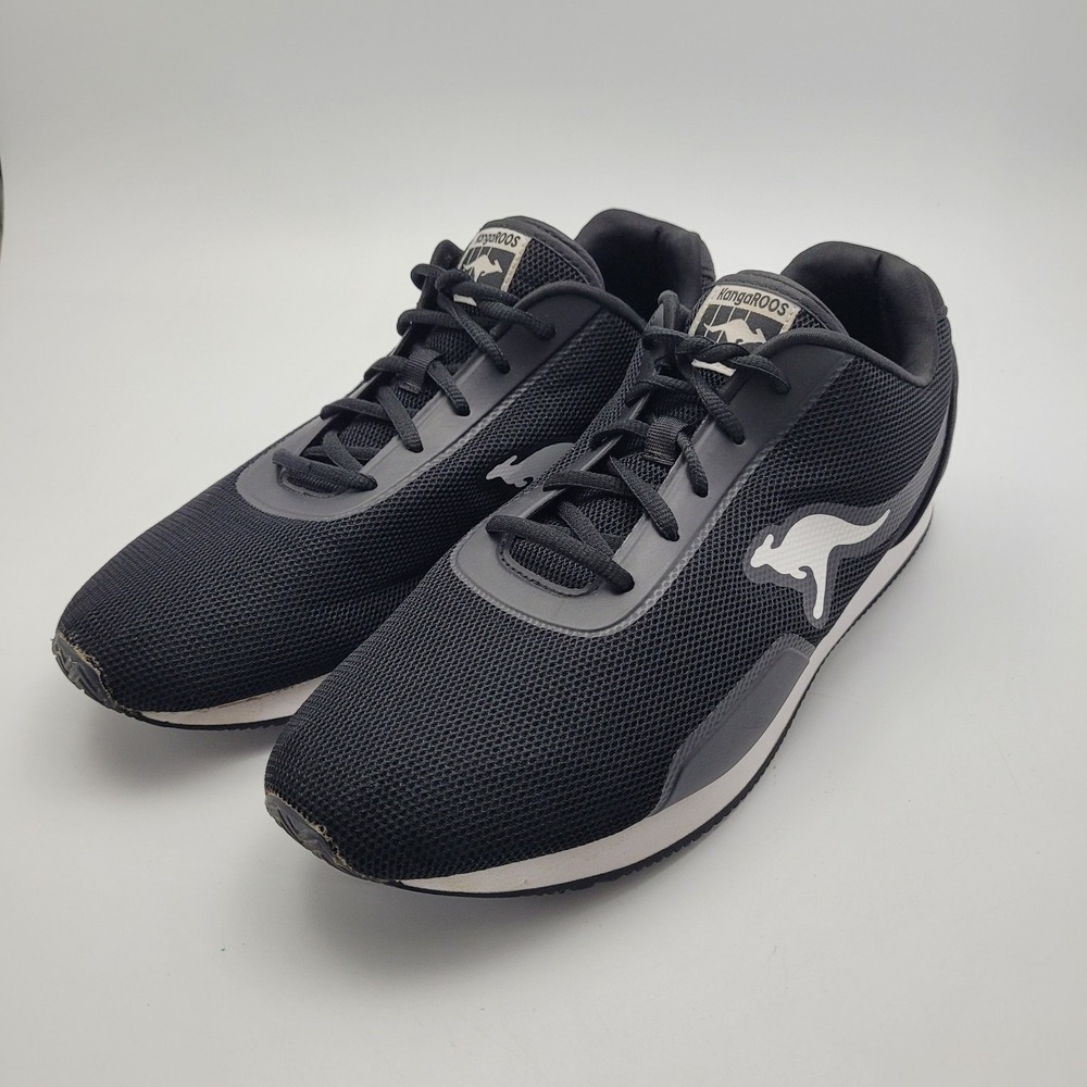KangaROOS Womens 12 Athletic Running Shoes Sneakers Black 175373 Lace Up